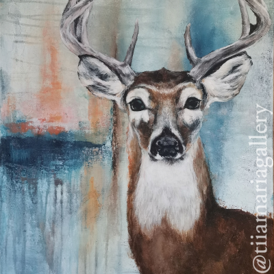 Taidetta kotiin, Peura maalaus, Tiia Maria Gallery